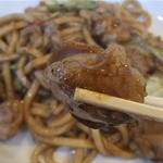 喜作 - ホルモン焼きうどんにゎこんなおっきなホルモンがぁヽ(´▽｀)/