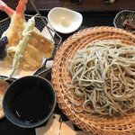 蕎麦きり 彦衛門 - 天然えび天せいろ。