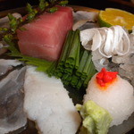 舞桜 - 皮三種に鮪アップ