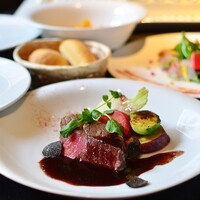 【LUNCH C】前菜やパスタ、黒毛和牛マルシンのグリルなど全4品