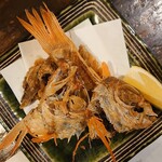 いたる 本店 - のど黒3,300円残りを唐揚げに