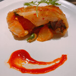 完全個室焼肉 GYU - 宮廷キムチ切り分け後^ - ^