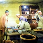 蘭州拉麺店 火焔山 - 麺打ちの絵。