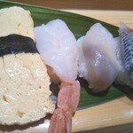 魚がし寿司 - ランチにぎり寿司(並)(2021年10月21日撮影)