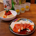 べじとん - 蒸し鶏･キムチ豆腐