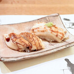 寿司処 福家 - 握り 穴子たれ、白焼き