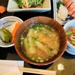 定食 美松 - 茄子の味噌汁