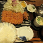 Tonkatsu Wakou - ひれかつ御飯　1.330円　＋　茶碗蒸し　180円　＋　椎茸の肉詰め　220円