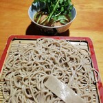 クレソンと鴨団子のそば