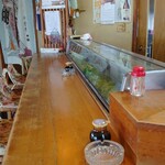 鮨華 - カウンター(電気付きました)