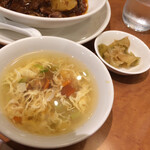 川菜味 - スープ、ザーサイ