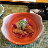 てんぷら天英 - 助宗鱈子と里芋の煮物