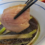 蕎麦 やまもと - 「鴨肉」は、淡いﾋﾟﾝｸ色。