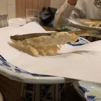 てんぷら 天翔 - シシャモ。ついさっきまで川を泳いでいたような姿。