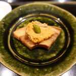 にい留 - あん肝と車麩素揚げ