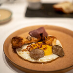 ラ・ブランシュ - 2021.10 軍鶏の有精卵 炙った松茸 オータムトリュフ 鴨の自家製生ハム