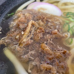 みやびうどん - 小間切れの牛肉
肉だけで260円は少ない