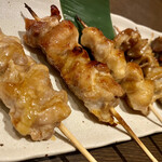 茜屋 - 串焼き盛り合わせ(タレ)@858円