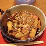 津軽煮干中華蕎麦 サムライブギー - 肉汁弁慶うどん（汁・大盛）