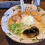 いち井 - 塩ラーメン＋海老ワンタン