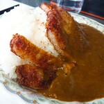 ラーメンびーばー - カツカレーの別角度。
ボリュームがわかれば嬉しいです！