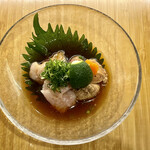 ひさご寿し - くえの肝と内臓脂肪のポン酢