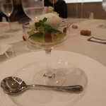 ラ・ロシェル - シャインマスカットとマスカルポーネのムースカボスのソルベを添えて