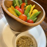 TOS CURRY - 料理写真:自家製ドレッシングのディップサラダ