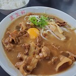 支那そば 王王軒 - 肉そば、たまご、ライス極小