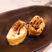 フランス料理 タンモア - ⚫前菜②
                      「出汁巻き玉子」ーフォアグラ、ソースベリグーー