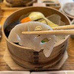 八百一本館 - きょうの限定お昼ごはん（税込 1,380円）評価＝◎:蒸し野菜