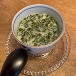 ら すとらあだ - 鯵とあおさ海苔の茶碗蒸し