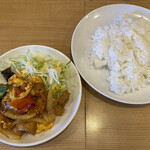 坦々麺　四川 - ランチセット(玉子と豚肉辛子炒め)ご飯お代わり無料