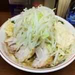 ラーメン二郎 - トロロ 小ラーメン 麺少なめ ヤサイニンニク
