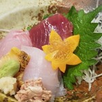 楽食家たちかわ - ◆「お造り」 庄内浜で水揚げされた鮮魚です！