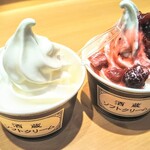 白鶴御影ミューズ - 酒蔵甘酒ソフトクリーム　レモンリキュールとベリーベリー