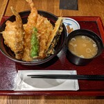 魚椋 - オールスター天丼（1300円）