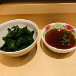 鮨 由う - ・三陸産 わかめ ポン酢で