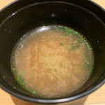 鮨 由う - ・牡丹海老の味噌汁