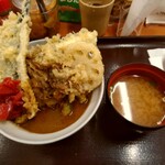 Tendon Tenya - 『野菜ｶﾚｰ天丼』と『岩手県大船渡のさんま』