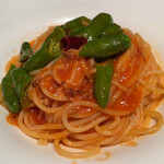 丿貫 - 丿貫(自家製ベーコンとししとうのアラビアータ)