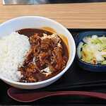 吉野家 - 吉野家 西葛西駅1番街店 肉だく牛ハヤシライス 657円 ご飯軽め ＋ お新香 118円（共に税込）