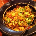 土鍋入り海鮮醤炒飯