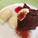 キノシタ - 【'12/11/25撮影】デジュネ 1900円 のガトーショコラと梅のアイスクリーム