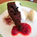 キノシタ - 【'12/11/25撮影】デジュネ 1900円 のガトーショコラと梅のアイスクリーム