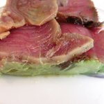 キノシタ - 【'12/11/25撮影】デジュネ 1900円 のカツオの瞬間燻製とアボカドのサラダ