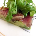 キノシタ - 【'12/11/25撮影】デジュネ 1900円 のカツオの瞬間燻製とアボカドのサラダ