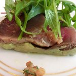 キノシタ - 【'12/11/25撮影】デジュネ 1900円 のカツオの瞬間燻製とアボカドのサラダ