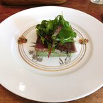 キノシタ - 【'12/11/25撮影】デジュネ 1900円 のカツオの瞬間燻製とアボカドのサラダ