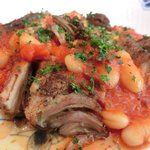 キノシタ - 【'12/11/25撮影】デジュネ 1900円 の豚肩肉のコンフィ 白いんげんのトマト煮込みと一緒に